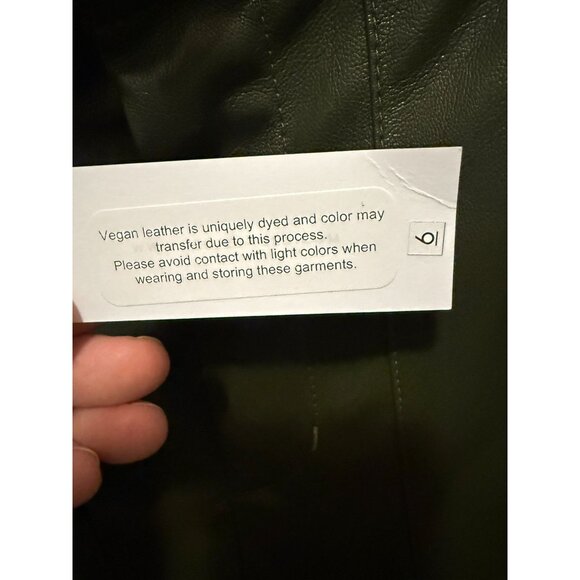 Vegan Leather Olive Green Jogger Pants By Velvet Graham & Spencer Size 6 - Picture 5 of 7